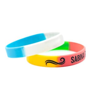 pulsera bicolor /tricolor silicona